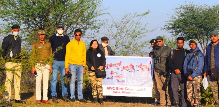 कोपरा जलाशय में एक दिवसीय एशियन वाटर बर्ड सेंसस का कार्यक्रम सम्पन्न