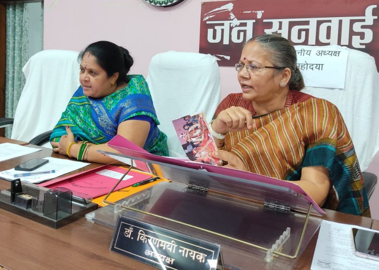 बलात्कार पीड़िता आवेदिका के नाम से व्हाट्सएप ग्रुपों में मैसेज वायरल करने वाले सरपंच पंच सहित अनावेदकगणों के विरूद्ध साईबर अपराध दर्ज करने रायपुर कलेक्टर व एसपी को आयोग ने लिखा पत्र