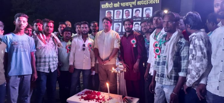 जीरम घाटी के वीरों को सम्मानित करने के उद्देश्य से शाहिद अली सचिव ग्रामीण यूथ कांग्रेस द्वारा एक शाम झीरम घाटी शहीदों के नाम समारोह का आयोजन