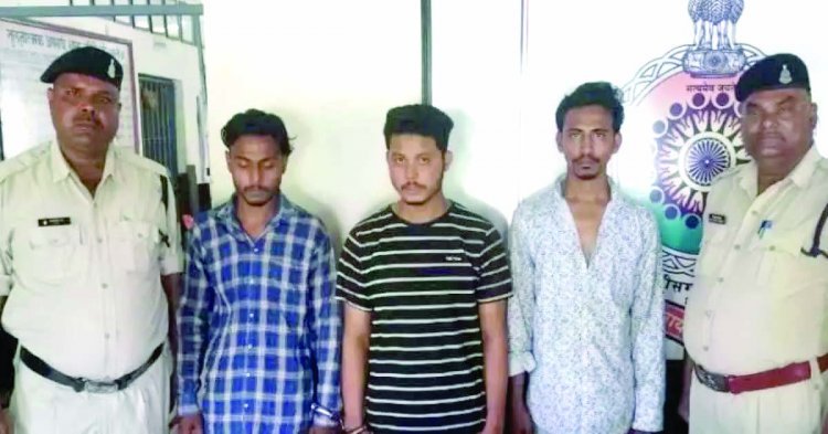 छत्तीसगढ़ राज्य ट्रक में सो रहे ड्राइवर से लूटपाट, नंदिनी पुलिस ने तीन आरोपियों को किया गिरफ्तार