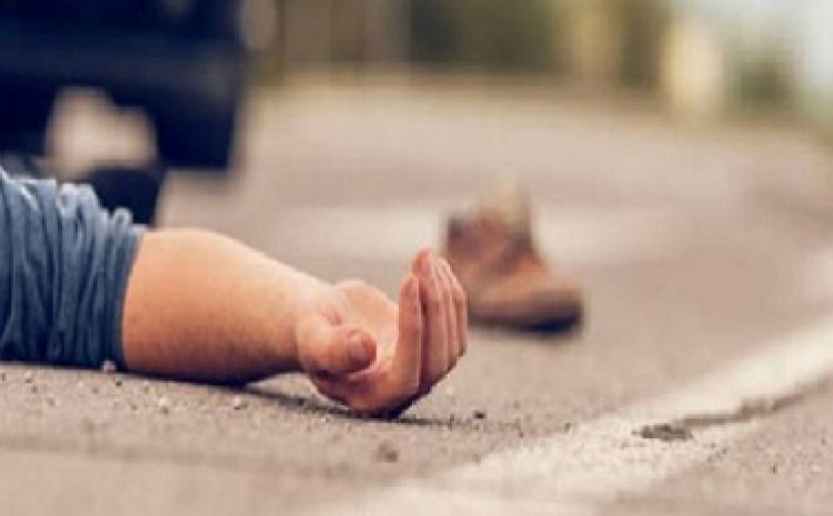 सड़क दुर्घटना में बाइक सवार की मौत
