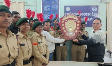 शासकीय राम भजन राय एनईएस स्नातकोत्तर महाविद्यालय जशपुर के एनसीसी कैडेट्स ने गणतंत्र दिवस मार्च पास्ट में प्रथम स्थान प्राप्त किया